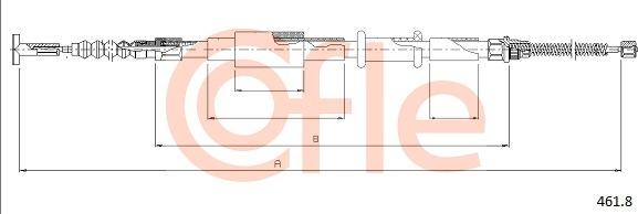 Cofle 92.461.8 - Тросик, cтояночный тормоз unicars.by