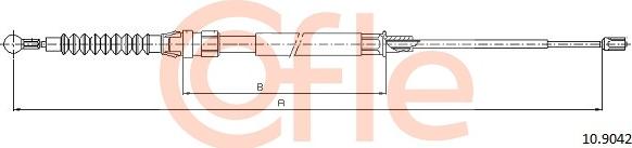 Cofle 92.10.9042 - Тросик, cтояночный тормоз unicars.by