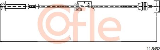 Cofle 92.11.5452 - Тросик, cтояночный тормоз unicars.by