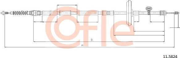 Cofle 92.11.5824 - Тросик, cтояночный тормоз unicars.by