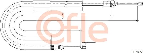 Cofle 92.11.6572 - Тросик, cтояночный тормоз unicars.by