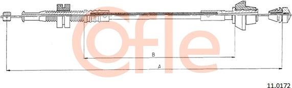 Cofle 92.11.0172 - Тросик газа unicars.by