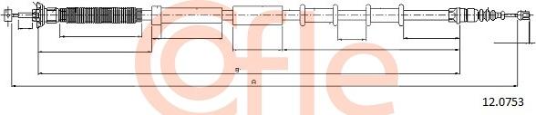 Cofle 92.12.0753 - Тросик, cтояночный тормоз unicars.by