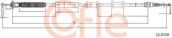 Cofle 92.12.0720 - Тросик, cтояночный тормоз unicars.by