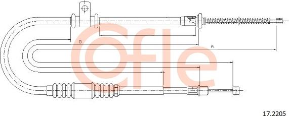 Cofle 92.17.2205 - Тросик, cтояночный тормоз unicars.by