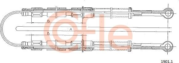 Cofle 1901.1 - Тросик, cтояночный тормоз unicars.by