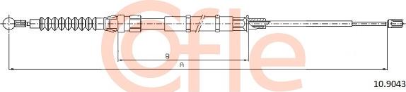 Cofle 92.10.9043 - Тросик, cтояночный тормоз unicars.by