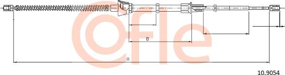 Cofle 10.9054 - Тросик, cтояночный тормоз unicars.by