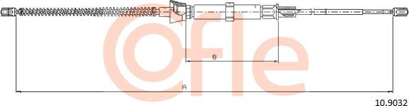 Cofle 92.10.9032 - Тросик, cтояночный тормоз unicars.by