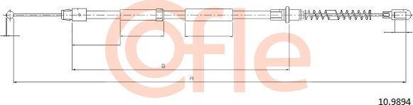 Cofle 10.9894 - Тросик, cтояночный тормоз unicars.by