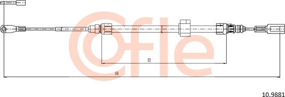 Cofle 10.9881 - Тросик, cтояночный тормоз unicars.by