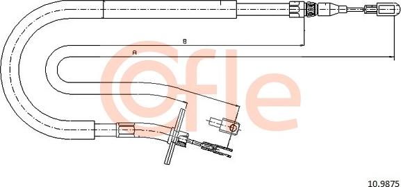 Cofle 92109875 - Тросик, cтояночный тормоз unicars.by