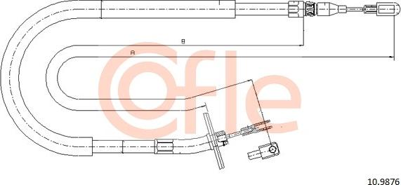 Cofle 92109876 - Тросик, cтояночный тормоз unicars.by