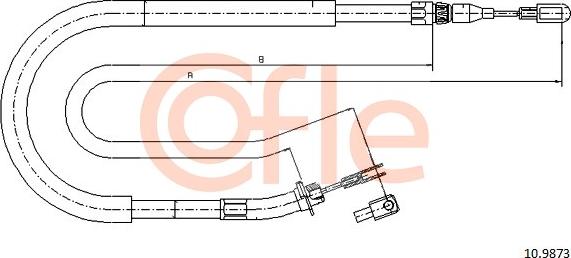 Cofle 92.10.9873 - Тросик, cтояночный тормоз unicars.by