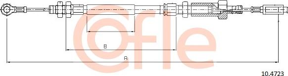 Cofle 92.10.4723 - Тросик, cтояночный тормоз unicars.by