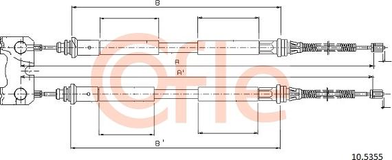 Cofle 92.10.5355 - Тросик, cтояночный тормоз unicars.by