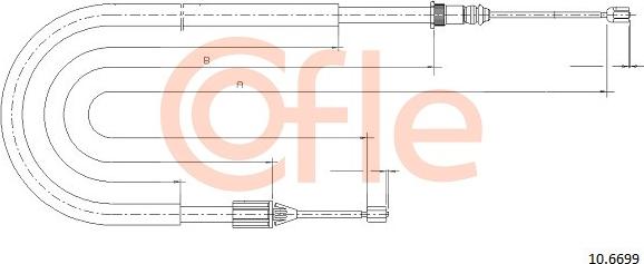 Cofle 92.10.6699 - Тросик, cтояночный тормоз unicars.by