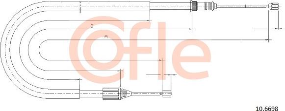 Cofle 92.10.6698 - Тросик, cтояночный тормоз unicars.by