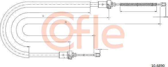 Cofle 10.6890 - Тросик, cтояночный тормоз unicars.by