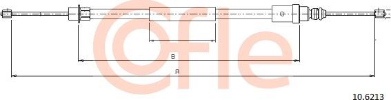 Cofle 10.6213 - Тросик, cтояночный тормоз unicars.by