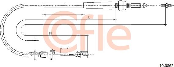 Cofle 10.0862 - Тросик газа unicars.by