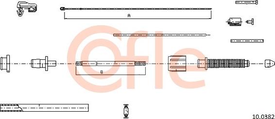 Cofle 92100382 - Тросик газа unicars.by