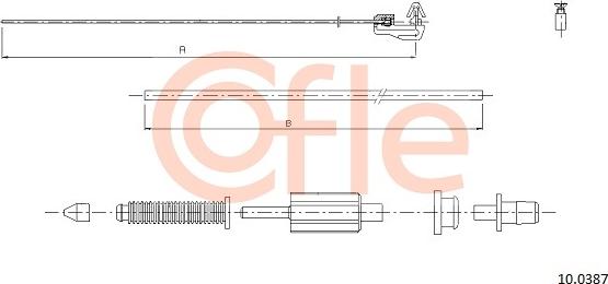 Cofle 92100387 - Тросик газа unicars.by