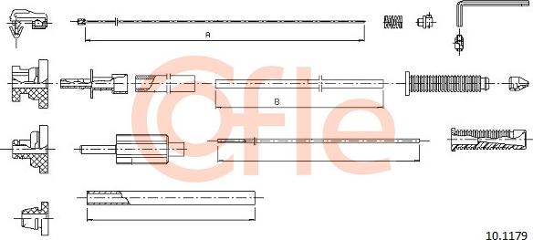 Cofle 92101179 - Тросик газа unicars.by