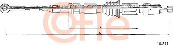 Cofle 10.811 - Тросик, cтояночный тормоз unicars.by