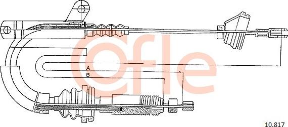 Cofle 10.817 - Тросик, cтояночный тормоз unicars.by