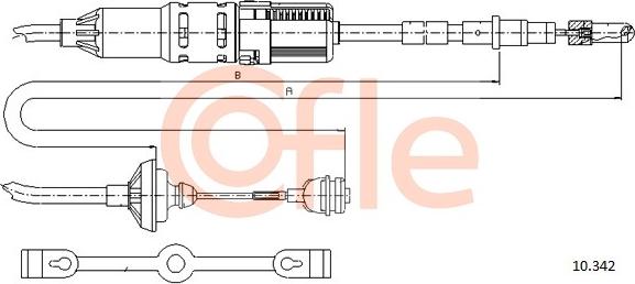 Cofle 92.10.342 - Трос, управление сцеплением unicars.by