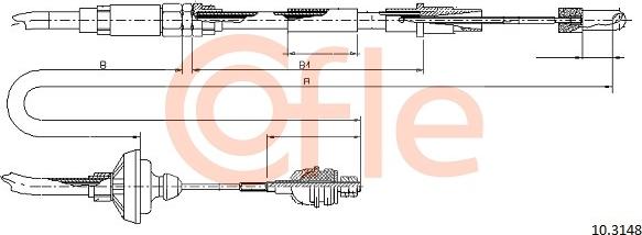 Cofle 92.10.3148 - Трос, управление сцеплением unicars.by