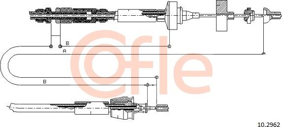 Cofle 10.2962 - Трос, управление сцеплением unicars.by