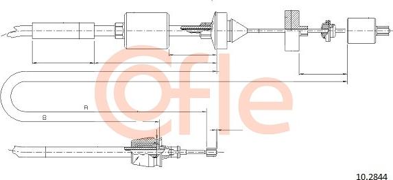 Cofle 92.10.2844 - Трос, управление сцеплением unicars.by