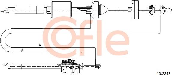 Cofle 92.10.2843 - Трос, управление сцеплением unicars.by