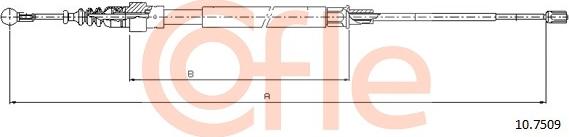 Cofle 92.10.7509 - Тросик, cтояночный тормоз unicars.by