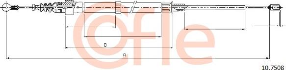 Cofle 92.10.7508 - Тросик, cтояночный тормоз unicars.by