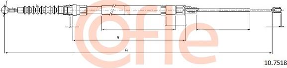 Cofle 92.10.7518 - Тросик, cтояночный тормоз unicars.by