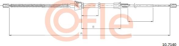 Cofle 92.10.7140 - Тросик, cтояночный тормоз unicars.by