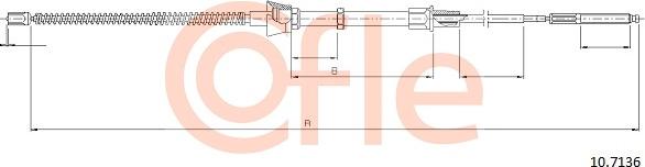 Cofle 92.10.7136 - Тросик, cтояночный тормоз unicars.by