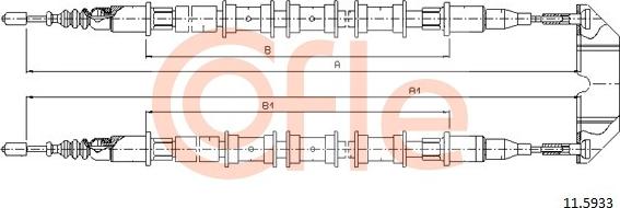 Cofle 92.11.5933 - Тросик, cтояночный тормоз unicars.by