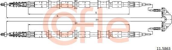 Cofle 92.11.5863 - Тросик, cтояночный тормоз unicars.by