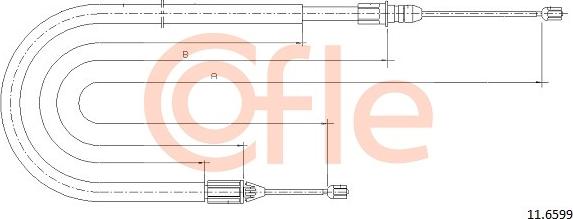 Cofle 11.6599 - Тросик, cтояночный тормоз unicars.by