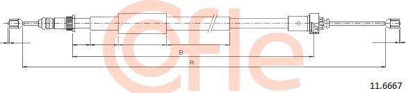 Cofle 92.11.6667 - Тросик, cтояночный тормоз unicars.by