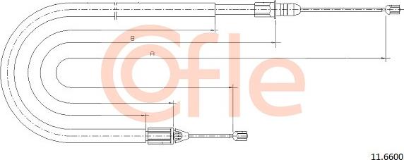 Cofle 11.6600 - Тросик, cтояночный тормоз unicars.by