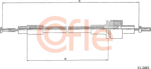 Cofle 11.2481 - Трос, управление сцеплением unicars.by