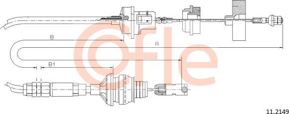 Cofle 11.2149 - Трос, управление сцеплением unicars.by