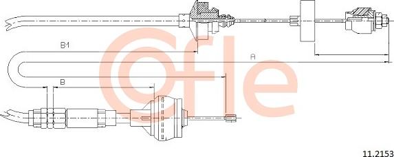 Cofle 11.2153 - Трос, управление сцеплением unicars.by