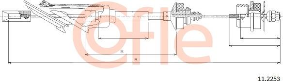 Cofle 11.2253 - Трос, управление сцеплением unicars.by