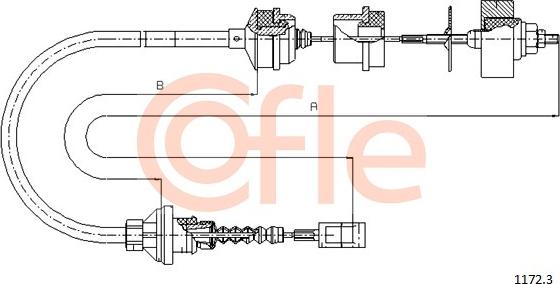 Cofle 1172.3 - Трос, управление сцеплением unicars.by